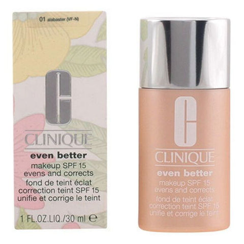 Maksaläiskiä hoitava meikki Even Better Clinique 01-Alabaster Spf 15 (30 ml)