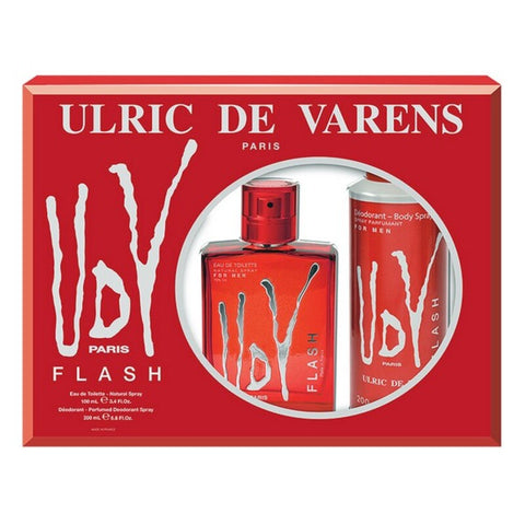 Miesten parfyymisetti UDV Flash  Ulric De Varens EDT (2 pcs) (2 pcs)