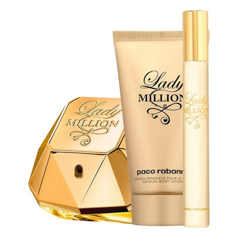 Naisten parfyymisetti Lady Million Paco Rabanne EDP (3 pcs) (3 pcs)