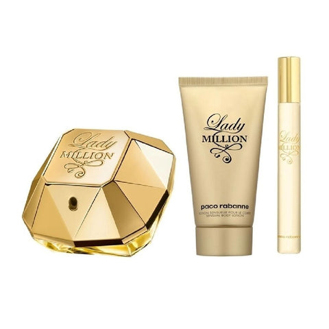 Naisten parfyymisetti Paco Rabanne Lady Million Fabulous (3 pcs)