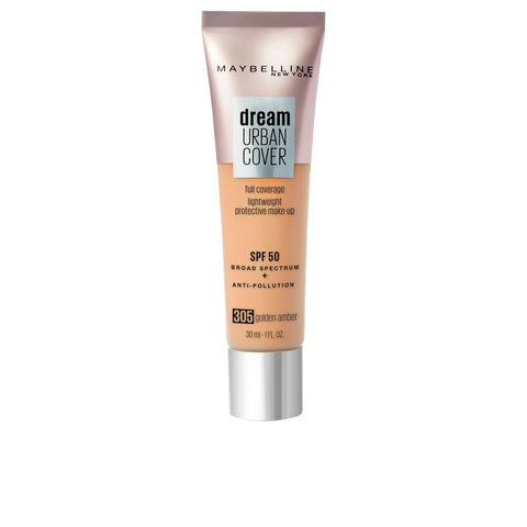 Pohjameikkivoide Maybelline Dream Urban Cover Spf 50 305-Golden Amber (30 ml)