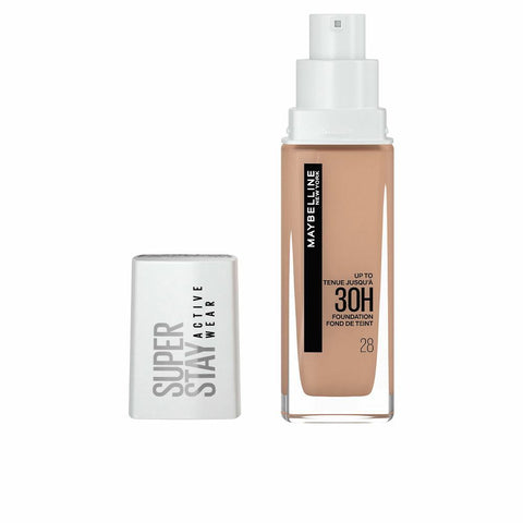 Nestemäinen meikin pohjustusaine Maybelline Superstay Activewear 30 h Foundation 28 Soft Beige (30 ml)