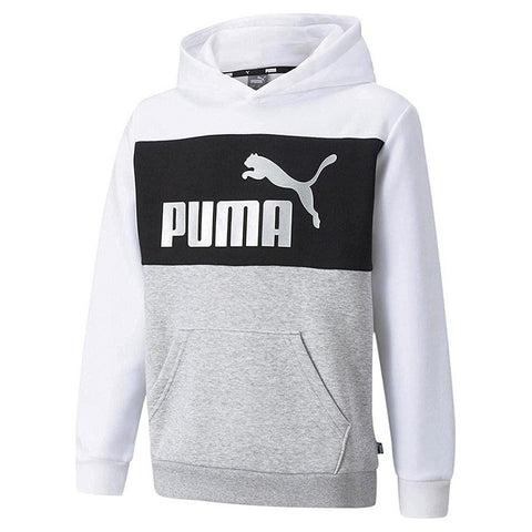 Lasten huppari Puma Colorblock Hood  Valkoinen