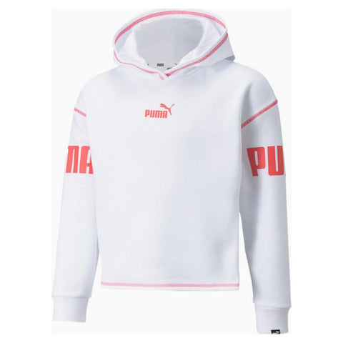 Huppari Puma Power Hoodie Fleece Girls Valkoinen