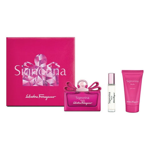 Naisten parfyymisetti Signorina Ribelle Salvatore Ferragamo EDP (3 pcs (3 pcs)