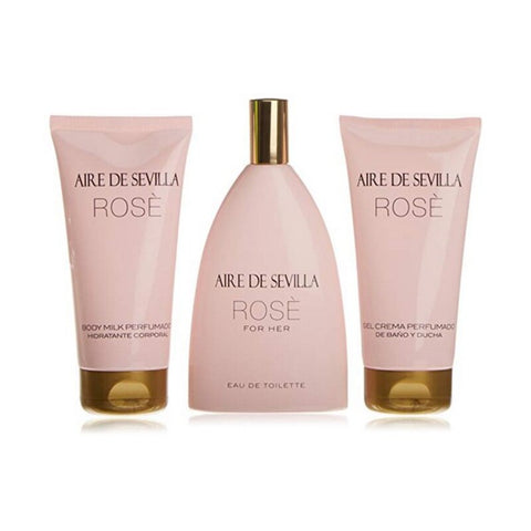 Kauneussetti Rosè Aire Sevilla EDT (3 pcs) (Kunnostetut Tuotteet A+)