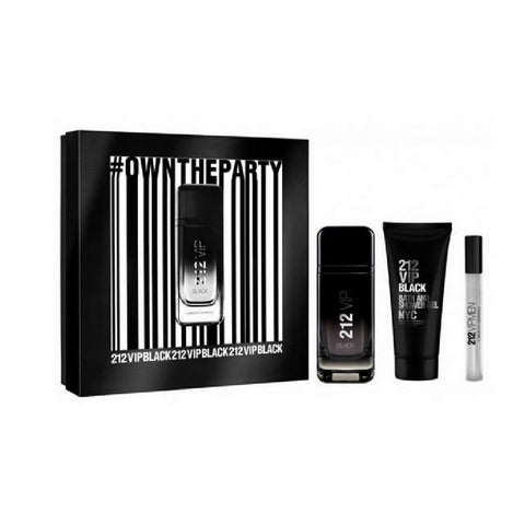 Miesten parfyymisetti Carolina Herrera 212 Vip Black (3 pcs)