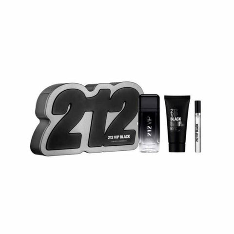 Miesten parfyymisetti 212 VIP Black Carolina Herrera (3 pcs)