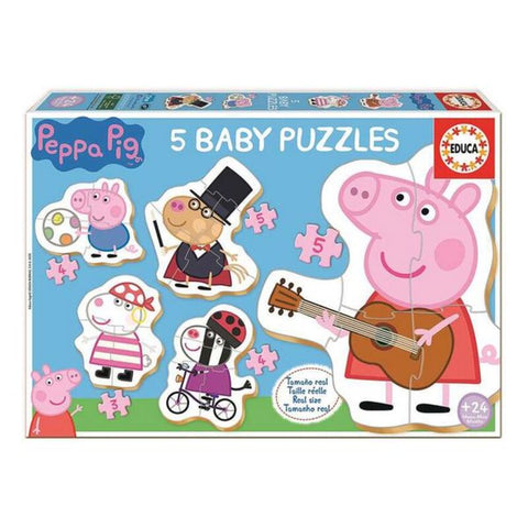 5 palapelin setti Peppa Pig Educa