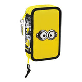 Kolmoiskynäkotelo Minions Keltainen Valkoinen Musta (28 pcs)