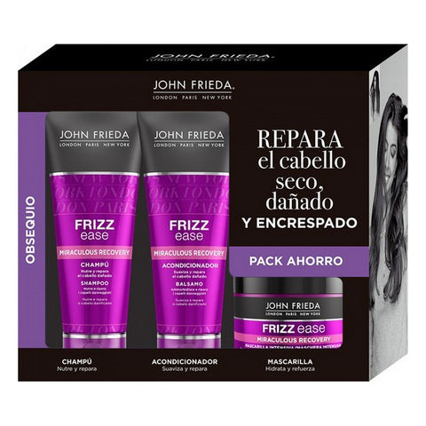 Unisex hiustenlaittosetti Frizz-ease Recovery John Frieda (3 pcs)