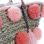 Laukku DKD Home Decor Pinkki Koralli Pompomit