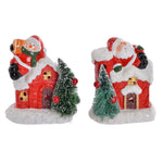 Koristehahmo DKD Home Decor Kivitavara Joulupukki (2 pcs) (10 x 6.5 x 11.5 cm)