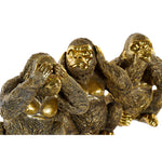 Koristehahmo DKD Home Decor Hartsi Gorilla (3 pcs) (14 x 9.5 x 14 cm) (10,5 x 12 x 14 cm) (13 x 10 x 14,5 cm)