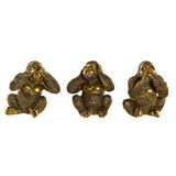 Koristehahmo DKD Home Decor Hartsi Gorilla (3 pcs) (14 x 9.5 x 14 cm) (10,5 x 12 x 14 cm) (13 x 10 x 14,5 cm)