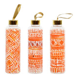 Vesipullo DKD Home Decor Oranssi Borosilikaattilasi (550 ml) (3 pcs)