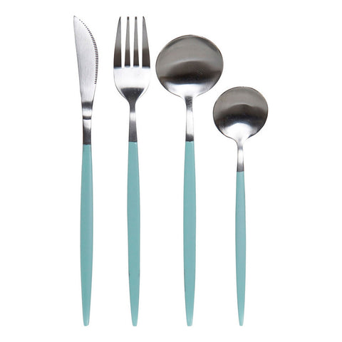 Aterinsetti DKD Home Decor Ruostumaton teräs Matta (16 pcs)