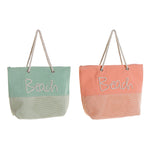 Laukku DKD Home Decor Beach Polyesteri Puuvilla (38 x 14 x 38 cm) (2 pcs)