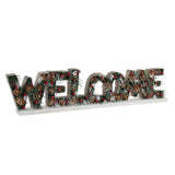 Koristehahmo DKD Home Decor Welcome Puu Kartonki (77 x 6 x 17 cm)