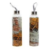 Vesipullo DKD Home Decor Borosilikaattilasi Maailmankartta (550 ml) (2 pcs)