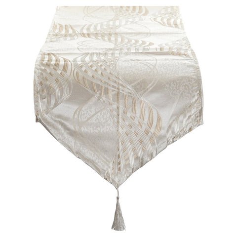 Table Runner DKD Home Decor Beige Polyesteri (35 x 135 x 135 cm)