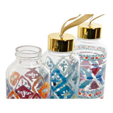 Vesipullo DKD Home Decor Mosaiikki Monivärinen Borosilikaattilasi (550 ml) (3 pcs)