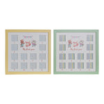 Kuvakehys DKD Home Decor My First Year Moninkertainen Puu MDF (2 pcs) (32 x 1.5 x 32 cm)