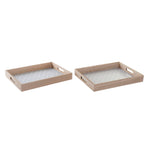 Tarjotin esineille DKD Home Decor Puu MDF (40 x 30 x 5 cm) (2 pcs)