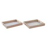 Tarjotin esineille DKD Home Decor Puu MDF (40 x 30 x 5 cm) (2 pcs)