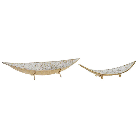 Tarjotin esineille DKD Home Decor Arabi Metalli (2 pcs)