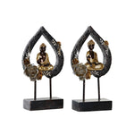 Koristehahmo DKD Home Decor Metalli Hartsi Buddha (2 pcs) (19 x 7.7 x 35 cm)