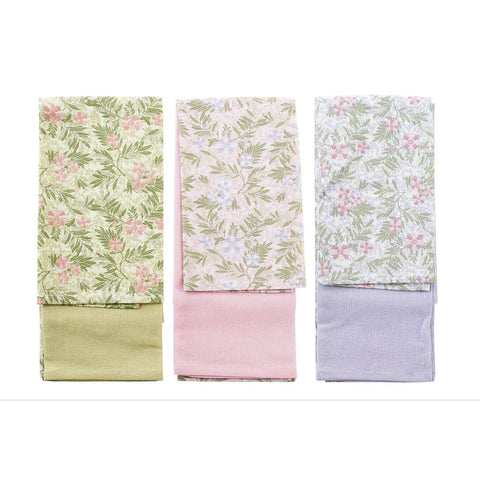 Vaatesetti DKD Home Decor Sininen Pinkki Puuvilla Vihreä (3 pcs)