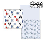 Musliini kasvopyyhe Mickey Mouse 75380 Sininen (3 Kpl pakkaus)