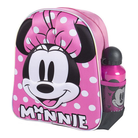 3D Lasten laukku Minnie Mouse Pullo Pinkki (25 x 31 x 10 cm)