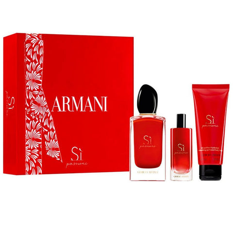 Naisten parfyymisetti Armani Sí Passione (3 pcs)