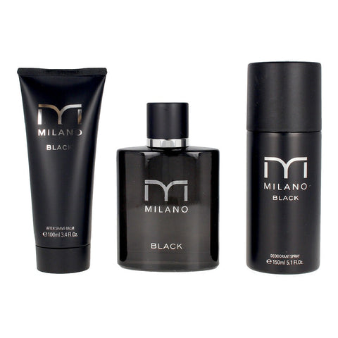 Miesten parfyymisetti Milano Black (3 pcs)