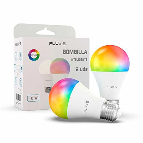 Älykäs Polttimo Flux's LED Wi-fi E27 10W Monivärinen (2 pcs)