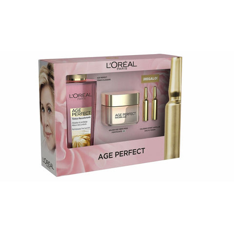 Unisex kosmetiikkasetti L'Oreal Make Up Age Perfect Golden (4 pcs)