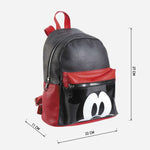 Rento reppu Mickey Mouse Musta (22 x 27 x 12,5 cm)