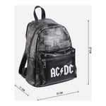 Rento reppu ACDC Musta (22 x 27 x 12,5 cm)