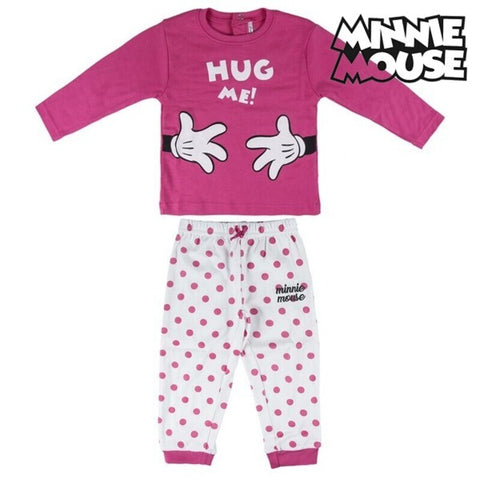 Vauvapyjama Minnie Mouse 7672 Fuksia Valkoinen